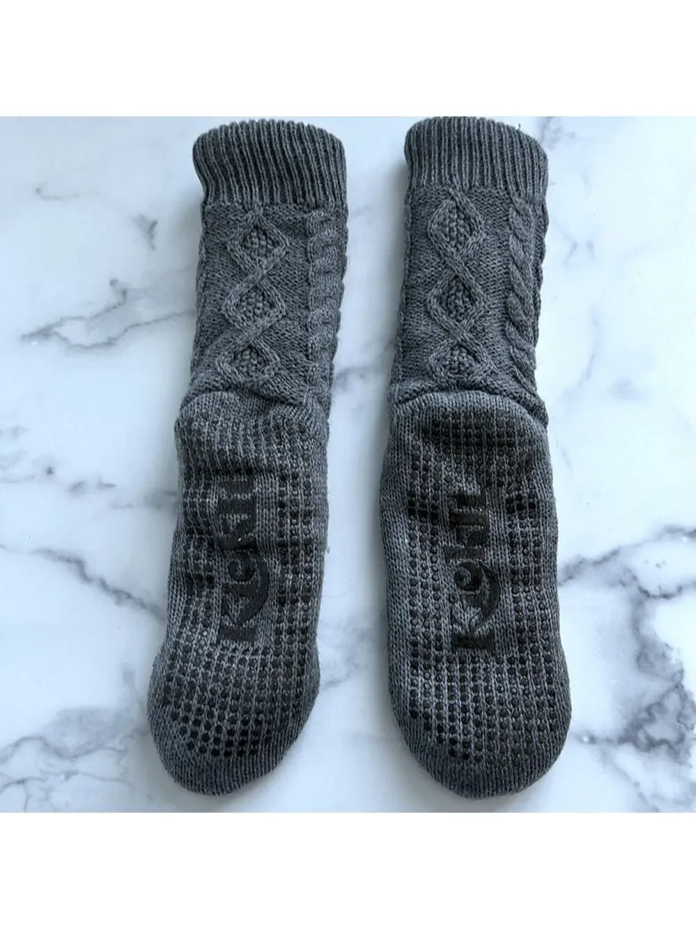 Kick It Fleece Lined Socks with No Skid Bottom OS